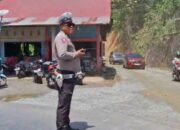 Satlantas Polres 50 Kota Hadir di Tengah-Tengah Masyarakat di Jalan Amblas Manggilang