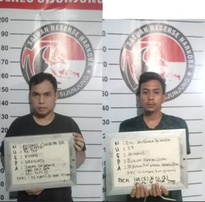Polres Sijunjung Tangkap Dua Pria Diduga Penyalahgunaan Sabu di Muaro Bodi