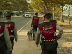 Puluhan Personel Samapta Polda Sumbar Gelar Patroli di Kawasan Pantai Padang