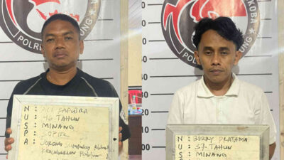 Satresnarkoba Polres Sijunjung Tangkap Dua Pelaku Penyalahgunaan Shabu di Palaluar