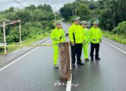 Jalan di Bukit Peti-peti Retak, Kasat Lantas Imbau Pengendara Waspada
