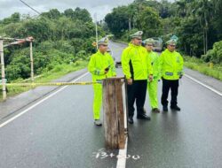 Jalan di Bukit Peti-peti Retak, Kasat Lantas Imbau Pengendara Waspada
