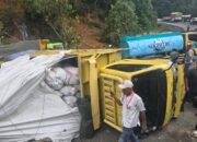 Kendaraan Berat Kembali Alami Kecelakaan di Jalur Ekstrem Sitinjau Lauik, Jalur Padang – Solok Lumpuh