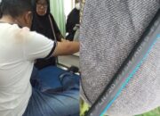 Pengemudi Ojol Terlilit Kabel Internet Putus di Pasar Baru Pauh